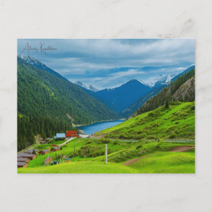 Reise in die Vergangenheit Almaty Kasachstan Stadt Postkarte