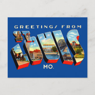 Reise in die Vergangenheit: Gruß aus St. Louis, Mi Postkarte