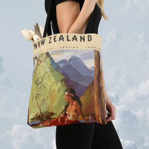Reise in die Vergangenheit, neuseeländische Landsc Tasche