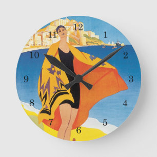 Reise in die Vergangenheit, Strandurlaub in Calvi, Runde Wanduhr