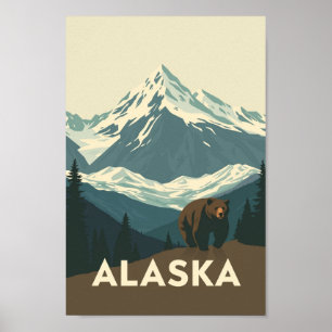 Reise in die wilde, unberührte Natur Alaskas - Vin Poster