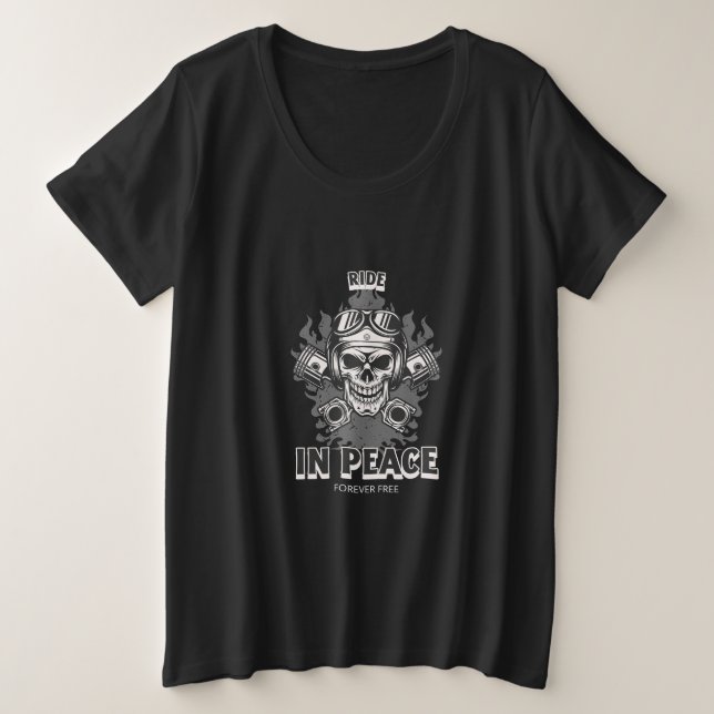 Reise in Frieden, für immer frei Große Größe T-Shirt (Design vorne)