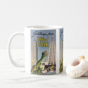 Reise in vergangener Zeit, berühmte Wahrzeichen vo Kaffeetasse