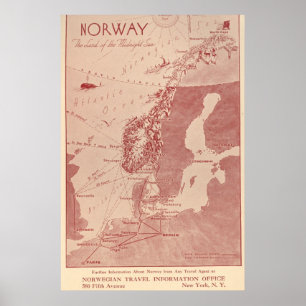 Reise-Informationsbüro 1939 Norwegens norwegisches Poster