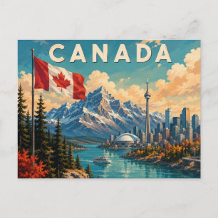 Reise ins alte Kanada Postkarte