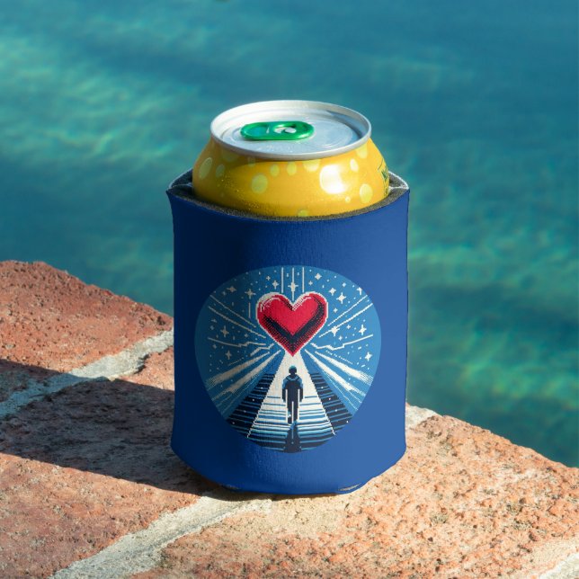 Reise ins Herz - Design der Pixel-Art Dosenkühler (In Situ Pool)
