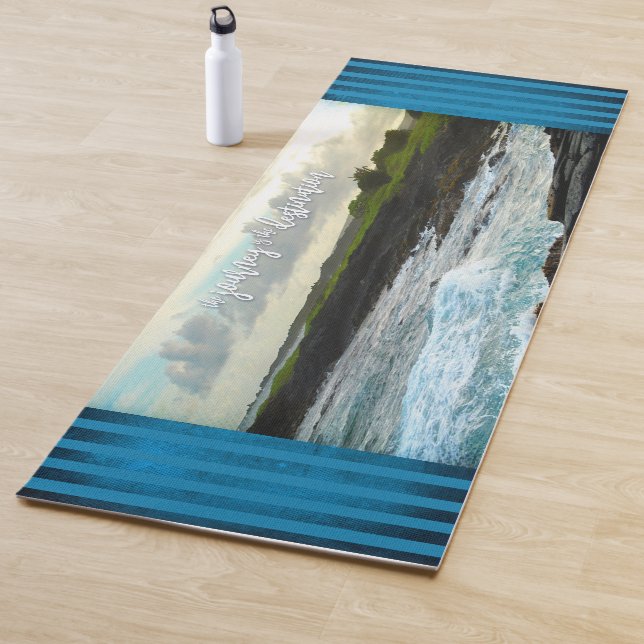 "Reise ist das Ziel" Hawaii Beach Foto Yogamatte (Beispiel)