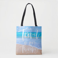 REISE IST MEIN THERAPIEQUAT White Typografy Beach
