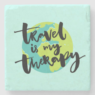 Reise ist meine Therapie Steinuntersetzer