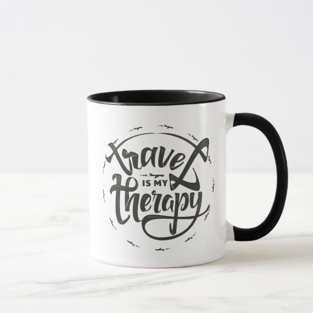 Reise ist meine Therapie Tasse (Rechts)