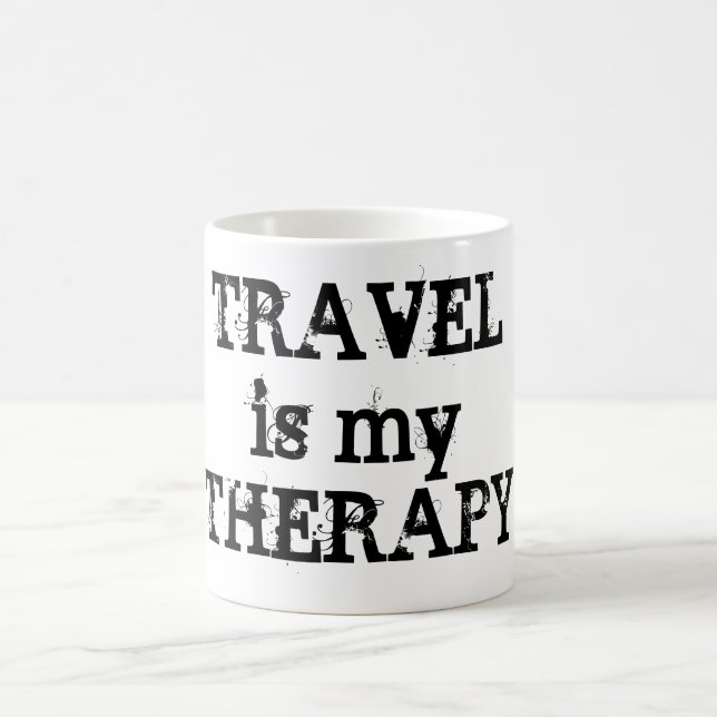 Reise ist meine Therapie-Tasse Kaffeetasse (Mittel)