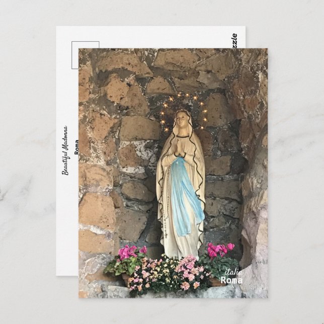 Reise-  | Italien - Rom, Schöne Madonna Postkarte (Vorne/Hinten)