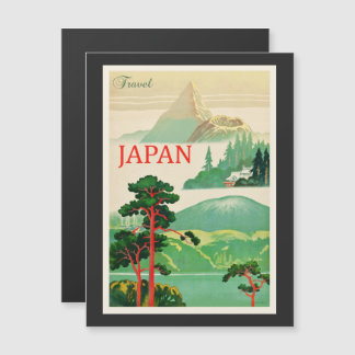 Reise Japan Vintage-Tourismuswerbung Magnetkarte