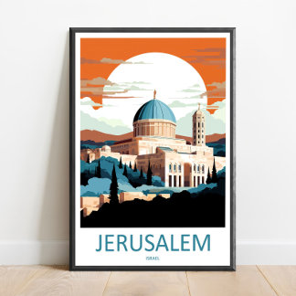 Reise Jerusalem Druck Wandkunst Jerusalem Wandhäng Poster