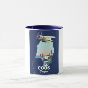 Reise Karte Coos Oregon Tasse