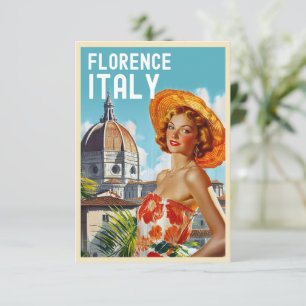 Reise Karte im Vintage-Stil Florenz