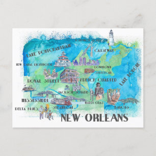 Reise Karte New Orleans Louisiana
