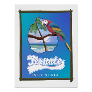Reise Karte Nias Insel Indonesien Poster