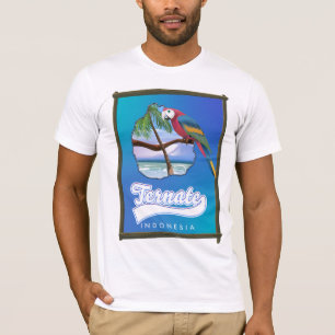 Reise Karte Nias Insel Indonesien T-Shirt