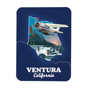 Reise Karte Ventura Kalifornien Magnet