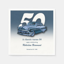 Reise Klassisch Blaues Auto wird 50 Jahre alt