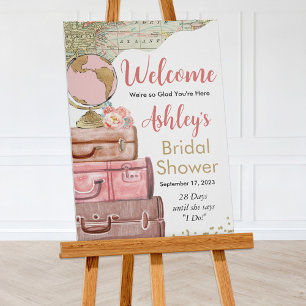 Reise-Koffer-Willkommensschild Poster