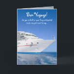 Reise-Kreuzfahrt Karte<br><div class="desc">Eine kundengerechte gute Reise für eine Kreuzfahrt.  Das vordere Bild eines Kreuzschiffs ist dank clker.com.  Innerhalb ist zwei Bubba Kätzchen in zwei verschiedenen hawaiischen Shirts,  wenn ein roter Koffer verpackt ist.  Sie können den Text besonders anfertigen.</div>