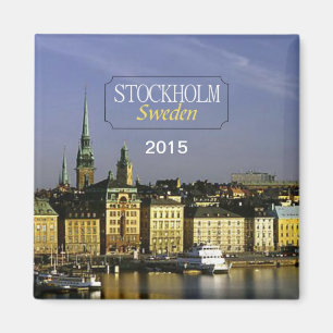 Reise-Kühlschrankmagnet-Änderungs-Jahr Stockholm Magnet