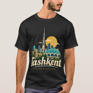 Reise-Kunst-Landschaftsmarke Taschkent Usbekistan T-Shirt