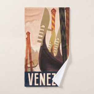 Reise-Kunst Venedig Venezia Italien Venedig Gondel Badhandtuch Set