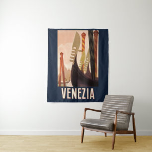 Reise-Kunst Venedig Venezia Italien Venedig Gondel Wandteppich