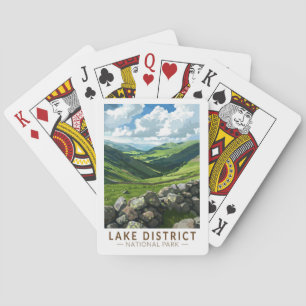 Reise-Kunst-Vintage Lake District Nationalpark Spielkarten