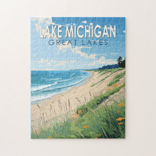Reise Kunst Vintage Lake Michigan