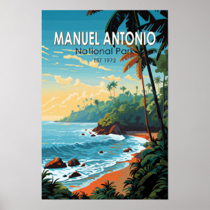 Reise Kunst Vintage Nationalpark Manuel Antonio Poster