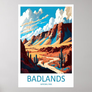 Reise-Kunstwandbild Badlands National Park Poster