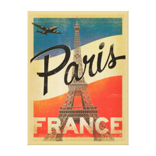 Reise-Leinwand-Druck Paris Vintager Leinwanddruck
