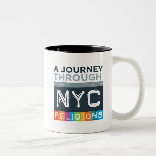 Reise-Logo-Tasse Zweifarbige Tasse (Rechts)