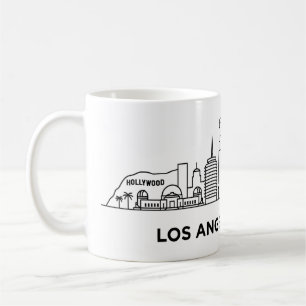 Reise Los Angeles Skyline Minimalistische Linienku Kaffeetasse