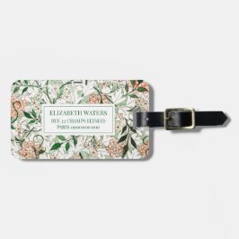 REISE LUGGAGE TAG : WILLIAM MORRIS : JASMINE GEPÄCKANHÄNGER