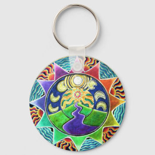 Reise-Mandala-Schlüsselkette Schlüsselanhänger