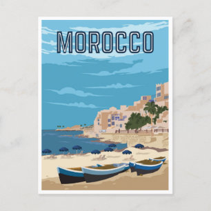 Reise-Marokko Vintage maroc Tourismus Marrakesch  Postkarte
