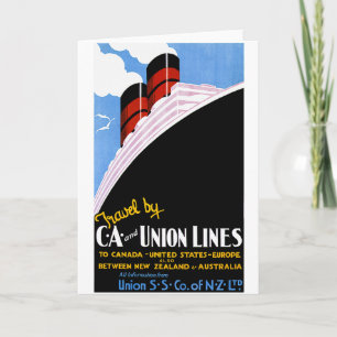 Reise mit C und A und Union Lines Karte