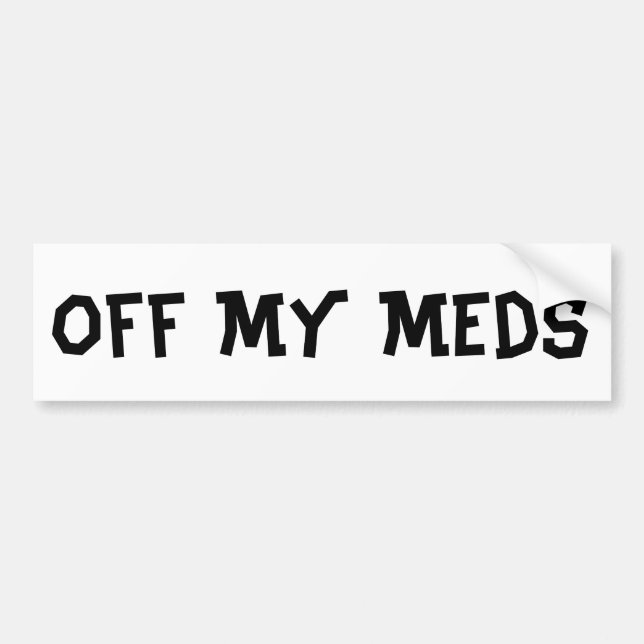 Reise mit dem Spaß weg von meinem Meds-Text Autoaufkleber (Vorne)