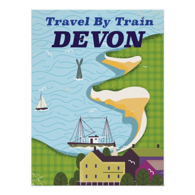 Reise mit dem Zug Devon Poster (Vorderseite)
