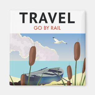 Reise mit der Bahn Zweifarbiges Kaffeetasse Magnet
