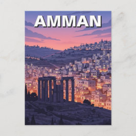 Reise nach Amman Jordanien Postkarte
