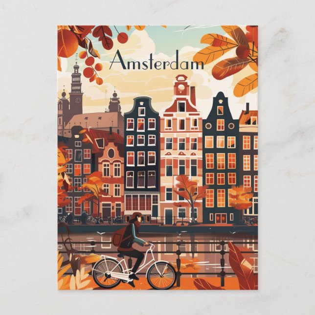 Reise nach Amsterdam Postkarte (Vorderseite)