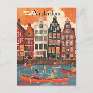 Reise nach Amsterdam Postkarte