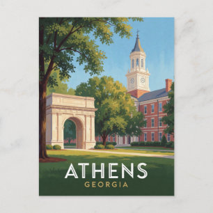 Reise nach Athens Georgia University Postkarte