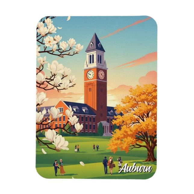 Reise nach Auburn Alabama Magnet (Vertikal)